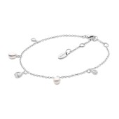 Bratara argint cu perle naturale si cristale Teardrop DiAmanti SK25233B_W-G
